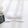 Ropa interior de una pieza con tirantes finos y escote en V profundo de seda helada de verano, con espalda hermosa y sin marcas, con almohadilla para el pecho y tubo ligero anti-correr.