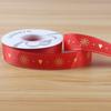 Fita de Natal Presente de Natal Caixa de presente Embalagem Fita decorativa Bolo Fita de cozimento Fita de Natal