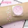 Chica Sirena Polvo de Escamas de Pez Estrella y Luna Flash de Actuación Flash de Escenario Maquillaje Chica Suave COS Aplicar Gel para Uñas