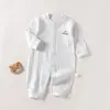 Traje de una pieza sin mangas para bebé, primavera y otoño, algodón puro, Clase A, para niños y niñas, mameluco de primavera y otoño para bebé