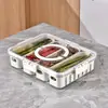 PET Caja Nueva para Conservar Frescos Caja de Almacenamiento para Refrigerador Plástico Engrosado Congelación Drenaje Caja para Conservar Frescos Especial para Refrigerador