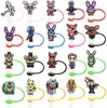 Tapa de Silicona con Forma de Oso de Dibujos Animados para Popote 8/10mm Tapa para Popote Decoración a Prueba de Polvo Anti-Derrames Tapón para Popote Venta al por Mayor