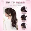 Trenzas para Peluca de Mujer, Trenzas para Peluca de Autoadhesivo de Velcro, Cola de Caballo Natural Esponjosa, Aumento de Volumen del Cabello, Trenzas para Peluca de Cola de Caballo Alta sin Costuras