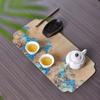 Juego de té Kung Fu, tapete para plato de té, tapete para té, paño de té impermeable, tapete para tetera, tapete para taza de té, accesorios para ceremonia del té