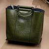 2026 Nuevo Bolso de Hombro para Mujer Estilo Europeo y Americano, Bolso Cruzado Estilo Hong Kong, Bolso Retro de Piel de Vaca para Mujer, Bolso de Mano, Piel Genuina