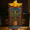 Vila de Xizang Tecido de Algodão Nepalesa Moldura Pigmento Mineral Natural Pintura Sutra do Coração Estátua de Buda Thangka Pintura de Pendurar 1,5m