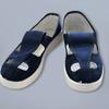 Sapatos de lona PU antiestáticos de quatro ilhós, quatro furos, sola macia, malha aberta respirável, sapatos limpos sem poeira, sapatos de trabalho eletrônicos para homens e mulheres