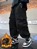 Z1341 Mono de Terciopelo para Niños Invierno Yang Temprano Niños Casual Pantalones Forro Polar Guapo Niños Medianos y Grandes Holgados Monos Modernos