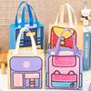 Bolsa Dopamina Estudante Fofa Bolsa de Armazenamento Não Tecida Bolsa de Presente de Feriado Infantil Bolsa de Presente Desenho Animado