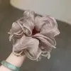 Scrunchie de Rede Fofo Estilo Francês Retrô para Mulheres, Elástico de Cabelo com Pérolas de Luxo Leve, Acessório de Cabelo Elegante e Estiloso