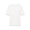 Venta al por mayor Primavera 2026 Nuevo Estilo Europeo y Americano Ropa de punto blanca de manga corta para mujer 66781