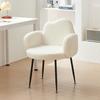 Silla de Maquillaje para Casa Habitación de Niña Taburete Tocador Salón de Uñas Silla con Respaldo de Terciopelo de Cordero Fabricante Esponja de Alta Elasticidad