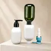 Novas Chegadas de Comércio Exterior: Frasco Redondo de Loção para Animais de Estimação, Frasco Tipo Pump para Skincare, Frasco Sub-Embalagem Verde Escuro e Branco, Frasco de Embalagem para Skincare e Cuidados Diários