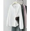Camisa elegante de outono para mulheres plus size, novo estilo, gola de renda, manga longa, top liso fresco e versátil 0900