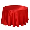 Fornecimento de Toalha de Mesa Redonda Simples Moderna de Cetim Decoração de Casamento Banquete Festa de Aniversário Toalha de Mesa Redonda Toalha de Mesa