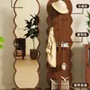 Espejo de Tocador Giratorio, Espejo de Cuerpo Entero de Piso a Techo, Espejo Vertical Móvil para Vestidor de Dormitorio en Casa con Colgador de Ropa Integrado