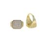 Hip-hop Nueva Moda Exquisito Anillo de Diamantes para Mujer Lujo Ligero Nicho Zircón Anillo Octogonal en stock Venta al por mayor
