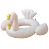 Boia Inflável com Protetor Solar, Boia de Assento de Cisne para Bebê, Boia de Assento Infantil Antiviro, Boia Flutuante Espessada com Assento entre as Pernas