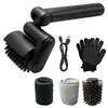 Escova de Limpeza Elétrica para Churrasqueira de Aço Inoxidável, Portátil Recarregável para Acampamento ao Ar Livre, Escova de Rolo Manual para Grelha de Churrasco