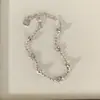 Pulseira de Prata Esterlina S925 Flor Pequena Redonda Grão de Arroz Feminina Nicho Luxo Acessível Elegante Versátil Nova Joia de Mão