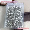Rhinestones Irregulares de Fondo Plano para Uñas, 1440 Piezas, Venta al por Mayor, Cristales de Vidrio Mixtos en Color Blanco Transparente y Champaña, Decoraciones para Uñas