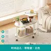 Mesa auxiliar de sofá de madera maciza con ruedas, mesa de centro con carrito móvil, mueble auxiliar de mármol con placa de roca para sala de estar, mueble para té