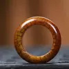 Anel de Osso de Iaque Natural, Anel de Osso de Boi Estilo Vintage, Acessório de Pulseira de Contas Budistas Colecionável