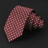Gravata Masculina Bordado Jacquard Gravata Vermelha Gravata Masculina de Alta Qualidade Amarrada à Mão Traje Formal Fabricante Personalizado Estoque Pronto Atacado