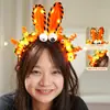 Halloween Crianças Handmade DIY Vara Torcida Cabeça de Abóbora Luminosa Colorida Mola Engraçada e Fofa Adereços de Fantasia