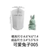 Coelho Rosa Fofo Presente Coelho Vela Molde de Silicone DIY Assar Bolo Fondant Gesso Molde de Epóxi