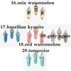 Cores Misturadas, 30 Cores em um Pacote, Vendido em Cores Misturadas. Pedra Artificial Cristal Ágata Formato Bala Coluna Hexagonal, Pode Ser Pendurado com um Cordão como Joia