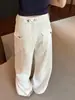 Pantalones vaqueros anchos holgados de estilo retro americano 2026 con diseño de hebilla ajustable en la espalda, nuevos pantalones vaqueros versátiles para mujer