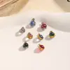 Acessórios de Corrente para Colar de Cristal Natural DIY Contas de Aço Inoxidável Brincos Versáteis da Moda Acessórios de Joias para Mulheres