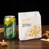 Venta al por mayor en fábrica empaque de alimentos bolsa para llevar nuggets de pollo flor de arroz con pollo papas fritas fondo de punta de órgano Bolsa de papel a prueba de aceite