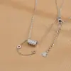 Cadena para clavícula elegante con baño de oro auténtico para mujer, collar largo con borla pequeña para cintura, todo-partido, Moda, Collar de red roja