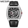 Reloj Megir para hombre, de cuarzo, deportivo, luminoso, resistente al agua, cuadrado, a la moda, 2204