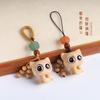 Joyería creativa DIY con forma de gato de la suerte, bonito gatito de leche con borlas, cadena para teléfono móvil, colgante para bolso, llavero