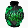 Festival Irlandés Nuevo Europeo y Americano Impresión Digital 3D Casual Sudadera Hombre San Patricio 2025 Primavera/Verano Top