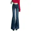 Nuevos Jeans Acampanados Azules de Cintura Alta Adelgazantes para Mujeres Petites Otoño/Invierno 2026, Pantalones de Corte Recto Bootcut