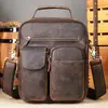 Marant Bolsa de Piel Crazy Horse para Hombre Bolso Cruzado de Hombro de Piel de Vaca de Primera Capa para Hombre Bolso de Mano de Cuero Genuino Europeo y Americano para Hombre