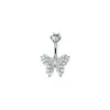 Anillo para el Ombligo Transfronterizo Europeo y Americano Corazón de Melocotón Mariposa Flor Circonita Clavo para el Ombligo Joyería para Piercings Corporales Más Vendida en Amazon