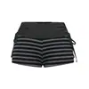 Verão 2026 Novo Estilo Americano Transfronteiriço Menina Popular Shorts Esportivos de Contraste Listrado Cintura Média Feminino Personalizado Nota Musical Atacado