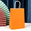 Sacolas de Papel Kraft, Sacolas de Compras, Sacolas de Presente com Logo Impresso, Embalagens, Cor Sólida para Panificação, Para Levar, Sacolas para Chá de Leite, Estoque Pronto Atacado