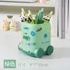 Portalápices Creativo de Dibujos Animados de Coche, Lindo y Atractivo Papelería de Escritorio para Estudiantes, Cubo de Almacenamiento Multifuncional de Gran Capacidad