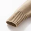Tejido de Cachemir 26 Otoño/Invierno Nuevo Estilo para Mujer de Dos Piezas Falsas Capa Base Color Bloque Versátil Suéter Cálido de Punto