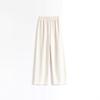 Calça Larga de Cintura Alta Feminina Outono e Inverno Nova 145 Trigo Branco Forrada com Lã Cor Cinza Chenille Casual 150 Pequeno