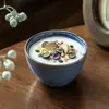 Tazón para Uso en Casa, Tazón de Arroz Estilo Retro, Vajilla de Cerámica, Tazón Pequeño con Acabado de Alta Gama, Tazón de Nicho, Tazón de Yogur para Uso Personal, Venta al por Mayor