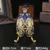 Caixa de Joias Oval em Forma de Coração Estilo Europeu com Diamantes e Esmalte, Exquisite Artesanato de Metal Pintado como Ovo de Páscoa Presente