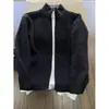 Suéter gris con cremallera Cleanfit para hombre, chaqueta cárdigan de punto casual para otoño e invierno, chaqueta elegante de alta gama