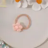 Acessórios de cabelo infantis transfronteiriços europeus e americanos, elásticos de cabelo flor de acrílico frescos e simples, acessórios de cabelo para meninas e menininhas